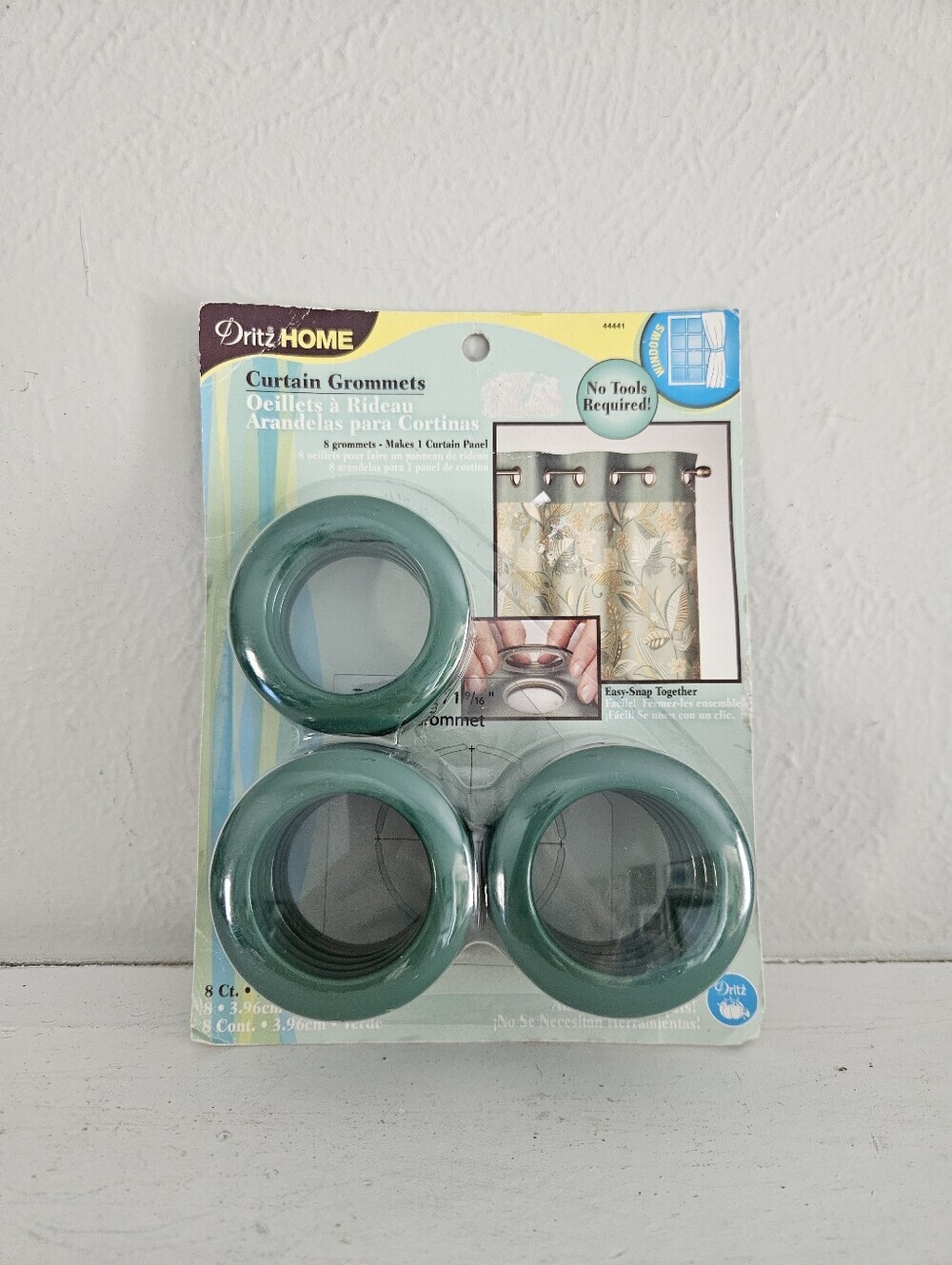 NWT Dritz Home Curtain Decorative Grommet Covers- Forest Green
